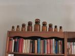 Antieke Bruine Stolpflessen / Apothekerspotten Set, Antiek en Kunst, Ophalen of Verzenden