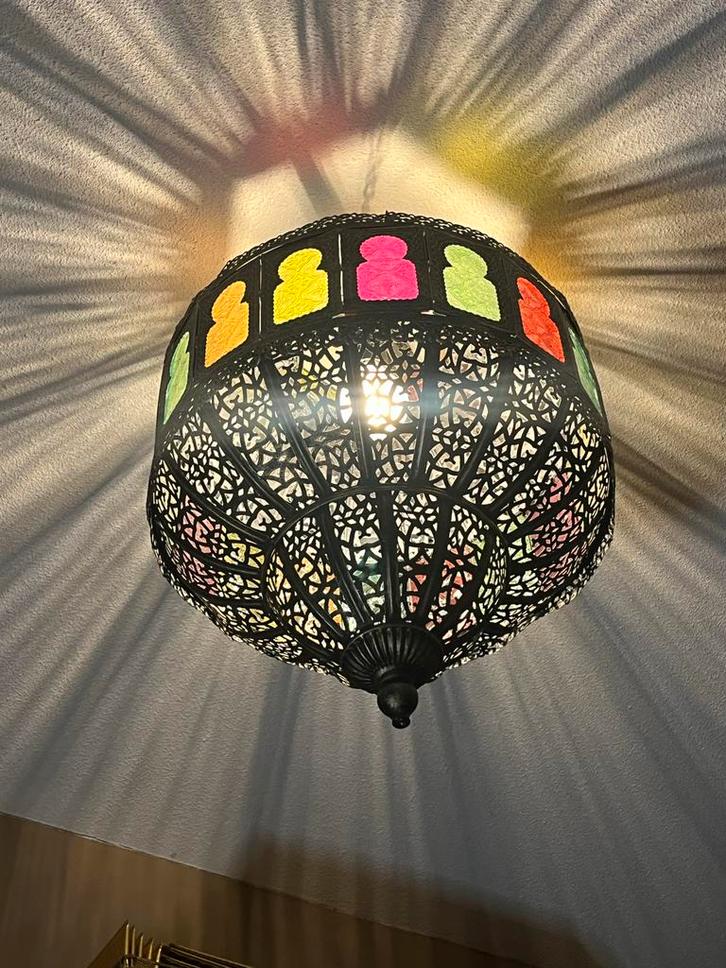 Marrakech Lamp - Sfeervolle Oosterse Verlichting, Huis en Inrichting, Lampen | Hanglampen, Gebruikt, Minder dan 50 cm, Metaal