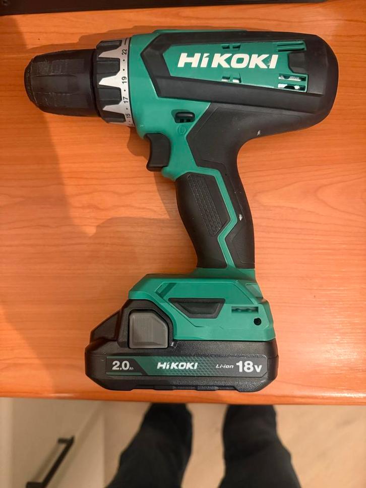 Hikoki DS18DF Accu Boormachine - 18V, Doe-het-zelf en Verbouw, Gereedschap | Boormachines, Zo goed als nieuw, Boor- en Schroefmachine