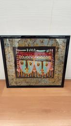 Ingelijst doek uit Indonesië, Antiek en Kunst, Ophalen