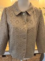 Chique, stijlvol, Goud-Beige jasje Max Mara 36-38/M, ZGAN., Kleding | Dames, Maat 38/40 (M), Beige, Max Mara, Ophalen of Verzenden