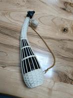 Scoubidou flesje, Gebruikt, Overige kleuren, Ophalen of Verzenden, Glas