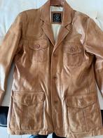 Mooi leren colbert, M, bruin, als nieuw, van Sluisleder, Kleding | Heren, Ophalen of Verzenden, Zo goed als nieuw, Bruin