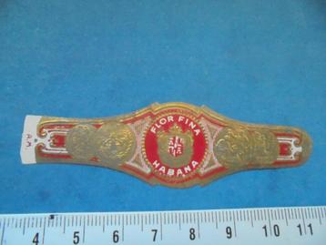 Oude sigarenband Flor Fina Habana (wapenschild) A.M. op lip beschikbaar voor biedingen