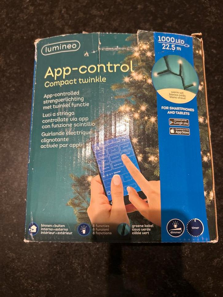Lumineo App-Control Kerstboomverlichting - 1000 LED - 22.5m, Diversen, Kerst, Zo goed als nieuw, Ophalen