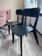 2x IKEA Lisabo eetkamerstoel zwart - Zo goed als nieuw, Ophalen, Twee, Zwart, Zo goed als nieuw