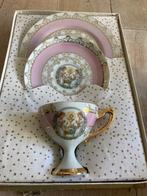 Petit dejeuner/ eerste heilige communie bordje met kop en sc, Antiek en Kunst, Antiek | Servies los, Ophalen