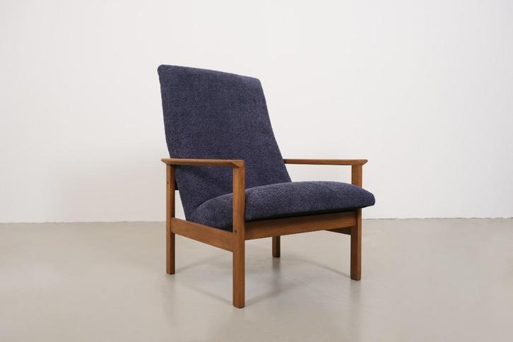 Yngve Ekstrom voor Pastoe Fauteuil, Huis en Inrichting, Fauteuils, Gebruikt, Hout, Stof, 50 tot 75 cm, 75 tot 100 cm, Ophalen