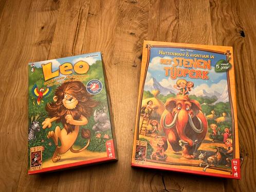 ‘Leo gaat naar de kapper’ en ‘Het Stenen Tijdperk’ Junior, Hobby en Vrije tijd, Gezelschapsspellen | Bordspellen, Zo goed als nieuw