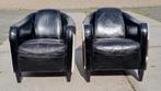 2x Aviator fauteuil leer + koeienhuid + GRATIS BEZORGING, Huis en Inrichting, Fauteuils, Gebruikt, Aviator, ., Ophalen of Verzenden