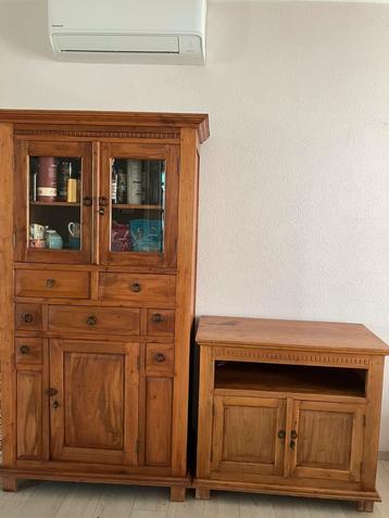 Set buffetkast met TV kast, teakhout uit Indonesie. beschikbaar voor biedingen