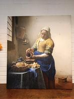 Reproductie op canvas, Het Melkmeisje van Vermeer, Antiek en Kunst, Ophalen