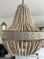 Houten kralen hanglamp, Huis en Inrichting, Lampen | Hanglampen, Ophalen of Verzenden, Zo goed als nieuw, Hout, 50 tot 75 cm