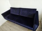 Bank 2,5-zits velvet donkerblauw (BepureHome Rodeo), Huis en Inrichting, Banken | Bankstellen, 150 tot 200 cm, Rechte bank, Overige materialen