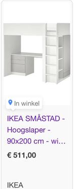 Ikea SMASTAD Compleet (zonder matras), Huis en Inrichting, Ophalen, Hoogslaper, Eenpersoons, Zo goed als nieuw