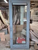 Houten kaderdeur tuindeur van merbau, Doe-het-zelf en Verbouw, Deuren en Horren, Ophalen, Gebruikt, 200 tot 215 cm, Glas