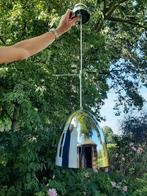 Metalen hanglamp zilverkleurig, Ophalen, Gebruikt, Metaal, Minder dan 50 cm