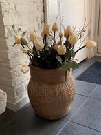 Rijstmand incl takken en kunst tulpen, Huis en Inrichting, Ophalen, Zo goed als nieuw