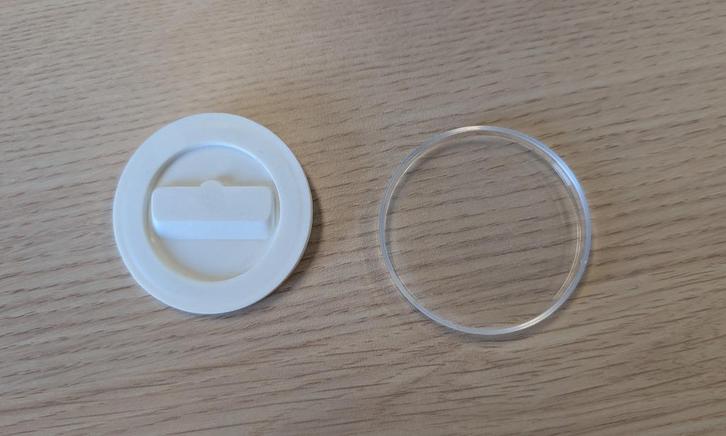 Klikbutton wit kunststof, Ø 55mm, 9 stuks, Hobby en Vrije tijd, Overige Hobby en Vrije tijd, Nieuw, Ophalen of Verzenden