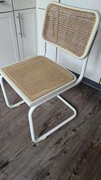 4x Thonet Breuer Cesca stoel wit rotan webbing made in Italy, Gebruikt, Wit, Ophalen of Verzenden, Vintage Bauhaus design