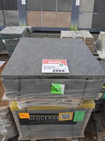 Keramische Tuintegel Fiordi Fumo 80x80x4cm 66st.  beschikbaar voor biedingen