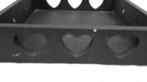 Houten bakje zwart met hartjes, Ophalen of Verzenden, 'T Olde Gre-j, Info@toldegrej.nl, Endepoelstraat 20f Didam