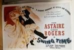 Klassieke filmposter Fred Astaire Ginger Rogers vintage, Verzamelen, Posters, Ophalen of Verzenden, Zo goed als nieuw, Rechthoekig Staand