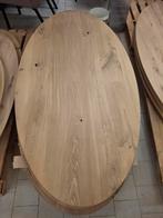 Partij ovale eiken tafelbladen 66 stuks, Ophalen, Nieuw, Ovaal, 50 tot 100 cm
