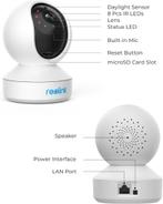 REOLINK 2K Indoor Beveiligingscamera E1, Plug-in 2.4G, Ophalen of Verzenden, Refurbished, Binnencamera