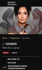 2 Tickets voor Soundos Witte Ruis 9 Maart in Zwolle., Tickets en Kaartjes, Twee personen, Maart