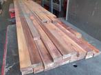 Partij bkeus Bangkirai liggers 44x90mm lengte tm 485 cm 27st, Ophalen of Verzenden, 250 cm of meer, Balken, Hardhout
