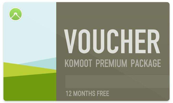 VOUCHER KOMOOT PREMIUM 12 maanden incl wereld (RPR 59,99), Tickets en Kaartjes, Kortingen en Cadeaubonnen, Eén persoon, Overige typen
