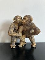 Knuffelende apen beeld goud, Ophalen, Zo goed als nieuw, Dier