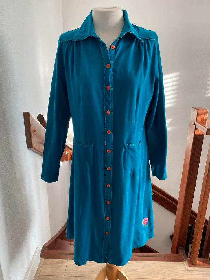 Tante Betsy Jurk ZGAN - Trendy Kleur, Kleding | Dames, Blouses en Tunieken, Zo goed als nieuw, Maat 42/44 (L), Blauw, Ophalen of Verzenden