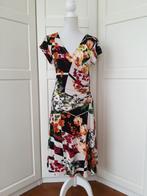 Klaes & Myra's witte stretchy floral print jurk, maat 40 M, Kleding | Dames, Maat 38/40 (M), Wit, Ophalen of Verzenden, Gedragen