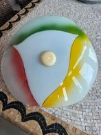 Vintage retro plafonniere, Huis en Inrichting, Lampen | Plafondlampen, Ophalen, Glas