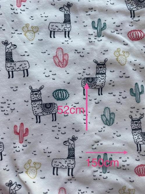 stof: stretchkatoen met lama’s en Cactussen, Hobby en Vrije tijd, Stoffen en Lappen, Nieuw, Katoen, 120 cm of meer, 30 tot 200 cm