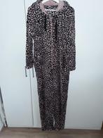 Hunkemoller Zwart/Roze Huispak Met Panterprint Maat XXL, Verzenden, Zwart, Maat 46/48 (XL) of groter, Zo goed als nieuw
