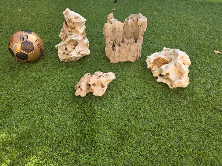 3 grote en 1 kleinere moonstone stenen , malawi, Dieren en Toebehoren, Vissen | Aquaria en Toebehoren, Zo goed als nieuw, Plant(en), Steen of Hout