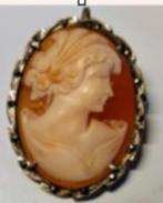 Antiek zilveren Camee Broche en Hanger, Ophalen of Verzenden, Zilver, Broche