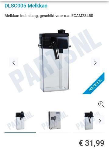 Nieuwe!!Melk reservoir melkreservoir Delonghi type DLSC005 beschikbaar voor biedingen