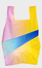 Susan Bijl x 75B new shopping bag M geel blauw roze Nieuw, Ophalen of Verzenden, Nieuw