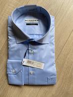 Heren Overhemd maat 43 met bijpassende stropdas, Ophalen, Zo goed als nieuw, Blauw, Halswijdte 43/44 (XL)