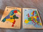 Houten Landkaarten Puzzels, 10 tot 50 stukjes, Ophalen of Verzenden, Zo goed als nieuw, Van hout