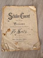 Antieke Schüler-Concert bladmuziek, Ophalen of Verzenden, Gelezen