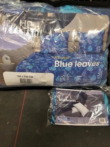 HappyBed Blue Leaves 160x220 - Dekbed voor het hele jaar beschikbaar voor biedingen