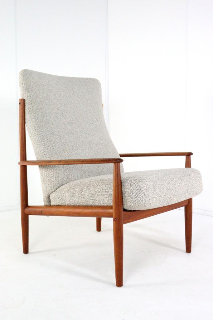 Grete Jalk France & Son fauteuil vintage gratis bezorging, Huis en Inrichting, Fauteuils, Zo goed als nieuw, Hout, Stof, 75 tot 100 cm