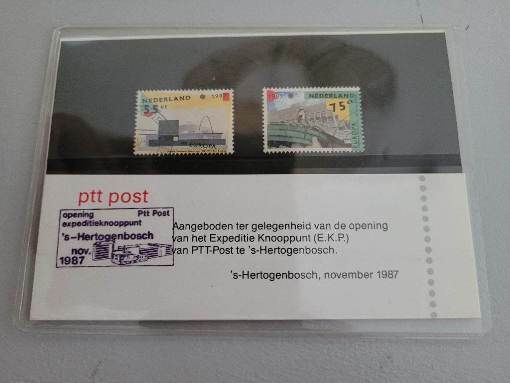 Postzegels opening expeditieknooppunt 1987, Ophalen of Verzenden, Postfris, Overige thema's