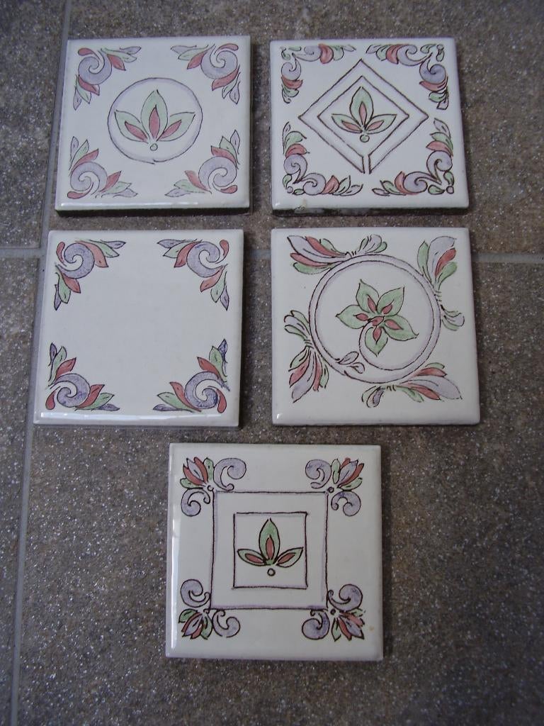 5 motieftegeltjes bloemen, Verzenden, Nieuw