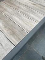 Antraciet aluminium buitentafel, Tuin en Terras, Overige Tuin en Terras, Ophalen, Gebruikt